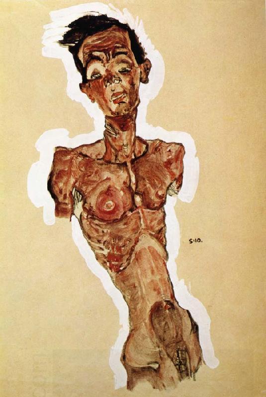 Egon Schiele Nude Self portrait oil painting picture